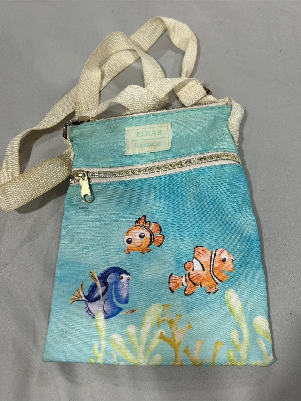 Pixar Finding Nemo Blue Canvas Crossbody Bag